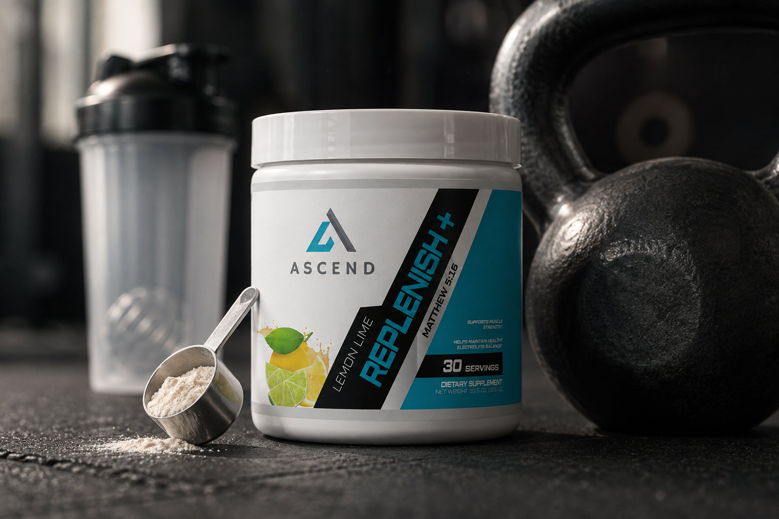 Replenish Plus on the gym floor